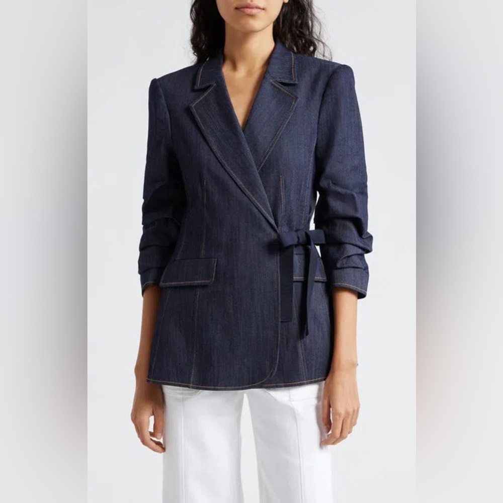 Cinq a Sept Irie Wrap Front Denim Jacket